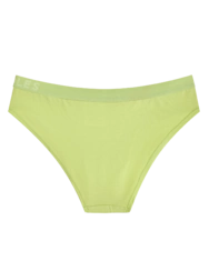 Kremno limetaste ženske hlačke iz modala