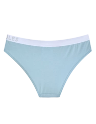 Prašno modre ženske hlačke iz modala