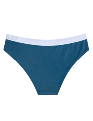 Temno turkizne ženske hlačke iz modala