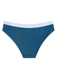 Temno turkizne ženske hlačke iz modala