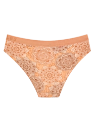 Živahne ženske hlačke iz modala Bež mandala