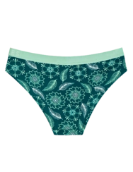 Živahne ženske hlačke iz modala Mandala in listi