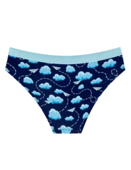 Ženske hlačke iz modala Papirnata letala in oblaki