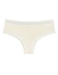 Snežno bele ženske čipkaste hipster hlačke