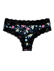 Női csipkés bugyi Lila virágok