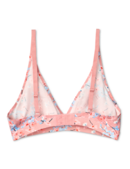 Bezszwowa braletka z trójkątnymi miseczkami Kwiaty