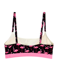 Vidám női melltartó modállal Flamingók és szívek