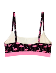 Živahni ženski modrček iz modala Srčki in flamingi