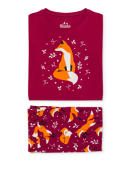 Vidám női pizsama Róka és levelek