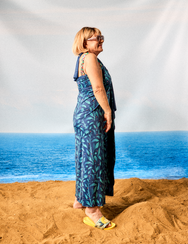 Vidám strandkendő Türkiz virágok