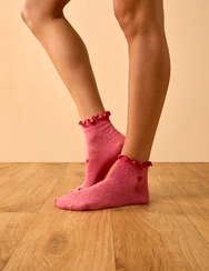 Chaussettes cutecore Cœurs rouges