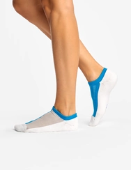 Chaussettes fonctionnelles grises et bleues pour baskets Chaussettes fonctionnelles grises et bleues pour baskets