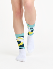 Весели функционални чорапи Лайм камуфлаж