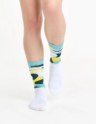 Veselé funkční ponožky Limetková kamufláž