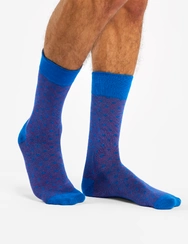 Chaussettes à motifs bleu et rouge magenta Chaussettes à motifs bleu et rouge magenta