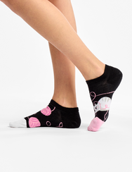 Vidám zokni sportcipőbe Cica és gombolyag