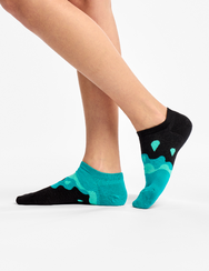 Vidám zokni sportcipőbe Türkiz cseppek