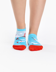 Vidám zokni sportcipőbe Sirály