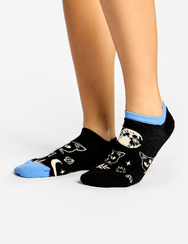 Весели чорапи за маратонки Котка и Луна