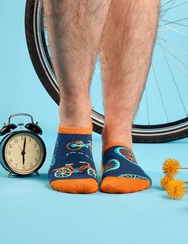 Veselé ponožky do tenisiek Oranžový bicykel