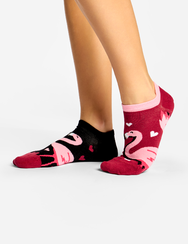 Calzini sneaker Buonumore Fenicotteri e cuori