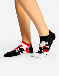 Весели чорапи за маратонки Пъзел със сърца