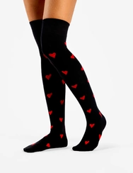 Veselé nadkolienky Červené srdiečka