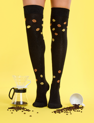 Over the Knee Socks Black Coffee