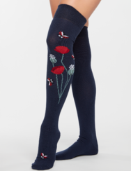 Meias alegres acima do joelho Joaninhas e Papoilas