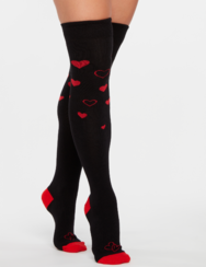 Весели чорапи над коляното Любов и сърца