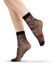 Veselé silonkové ponožky Folková láska