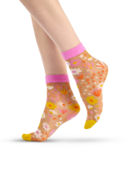 Vidám nylon zokni Virágoskert