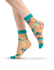 Весели найлонови чорапи Тюркоазени водни кончета