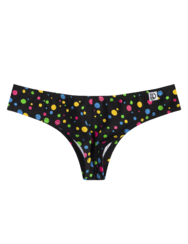 Veselé dámské brazilské kalhotky Neonové puntíky