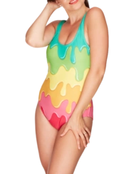 Vrolijk badpak voor dames Colour splash