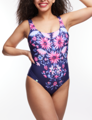 Lustiger einteiliger Damenbadeanzug Blumengeist