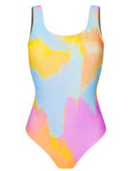 Veselé dámske celé plavky Pastelová kamufláž