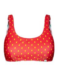 Vrolijke sportbikinitop Aardbeien