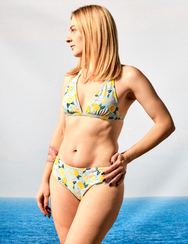Wesoły trójkątny top od bikini Letnie cytryny