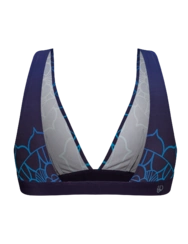 Veselá dámska bezšvová podprsenka Tmavomodrá mandala