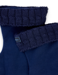 Mélykék bélelt lábszármelegítő gumicsizmához