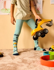 Veselé detské pančušky Autá v premávke