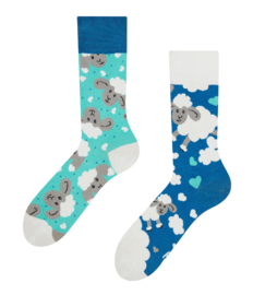 Vrolijke sokken Schapen en wolken