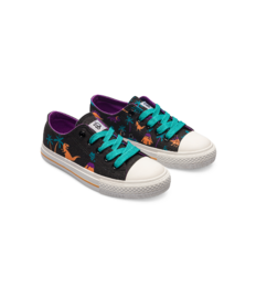 Vrolijke canvas kinderschoenen Dinos & vulkanen