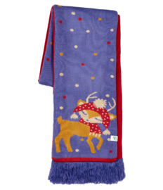 Vrolijke gebreide kindersjaal Schattig hert