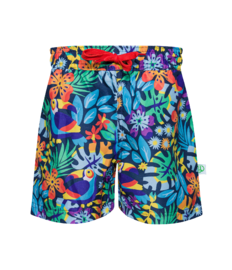 Vrolijke zwemshorts voor jongens Toekan in de jungle