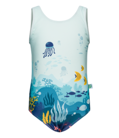 Vrolijk badpak voor meisjes Koraalwereld