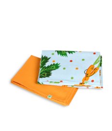 Lustige Küchentücher 2er-Pack Karottenliebe