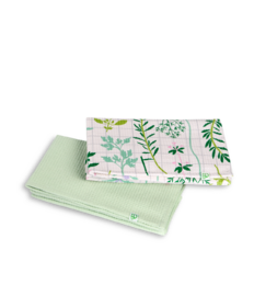 Lustige Küchentücher 2er-Pack Gartenkräuter