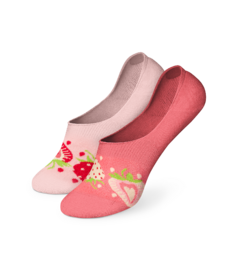 Vrolijke no-show sokken Zoete aardbeien